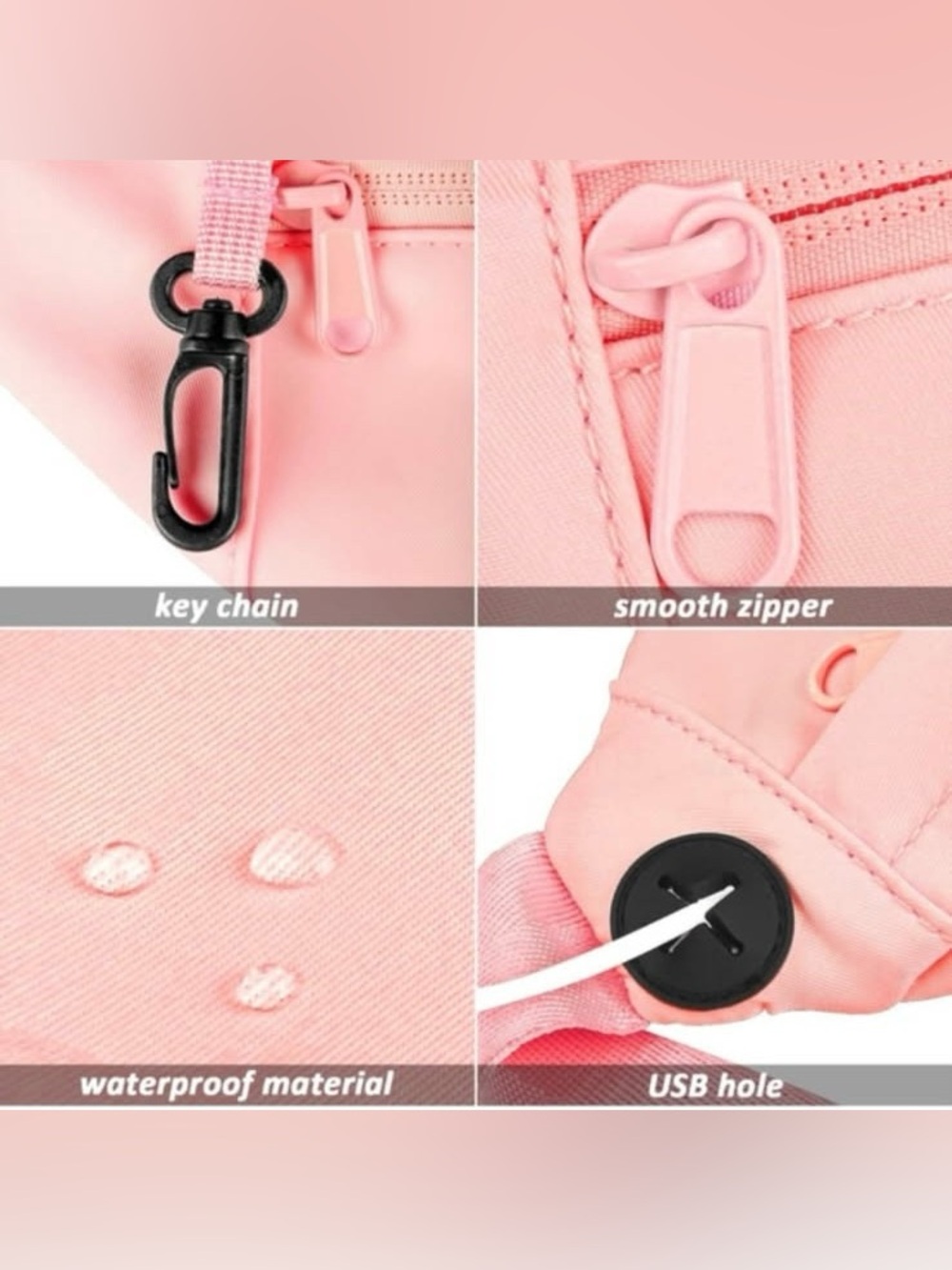 Pink Fanny Pack Bag - Picture 5 of 7